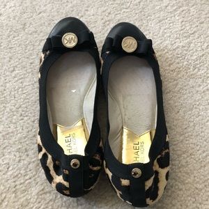 Michael Kors Black Cheetah Flats